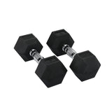 Hit Fitness Rubber Hex Dumbbells | 8Kg