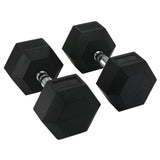 Hit Fitness Rubber Hex Dumbbells | 47.5Kg