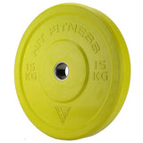 Hit Fitness 15kg Semi-Commercial Coloured Rubber Bumper Plate Image McSport Ireland