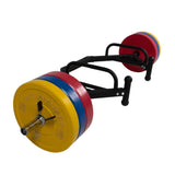 Hit Fitness 138.5kg Open Hex Bar & Coloured Bumper Plates Set