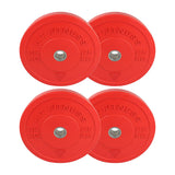 Hit Fitness 25kg Coloured Bumper Plates | Pack of 4