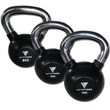 Hit Fitness Chrome Handle Kettlebell Set | 8kg, 10kg And 12kg