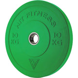 Hit Fitness 10kg Commercial Coloured Rubber Bumper Plate