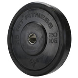 Hit Fitness 20kg Commercial Black Rubber Bumper Plate