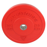 Hit Fitness 25kg Commercial Coloured Rubber Bumper Plate