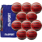 Molten Indoor & Outdoor Size 7 Basketball | 10 Pack with Bag