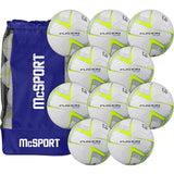 Precision Training Fusion Lite Football (320g) | 10 Pack + Bag