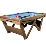 Riley 6ft Rolling Lay Flat Folding Snooker & Pool Table | Blue | McSport Ireland